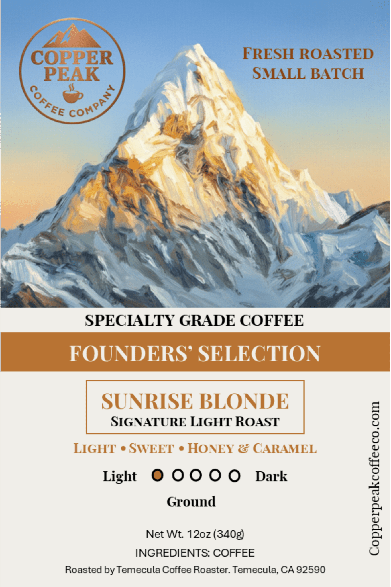 Sunrise Blonde - Signature Light Roast - Copper Peak Coffee Company