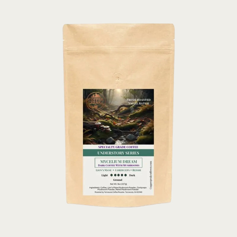 Mycelium Dream - Coffee with Mushrooms Dark Roast - Copper Peak Coffee Company