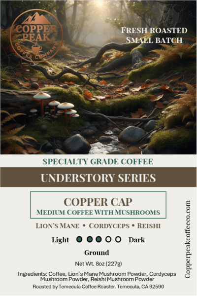 Copper Cap - Medium Coffee with Mushrooms - Copper Peak Coffee Company