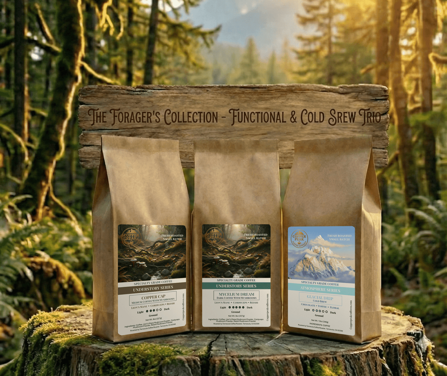 The Forager's Collection - Functional & Cold Brew Trio - Copper Peak Coffee Company