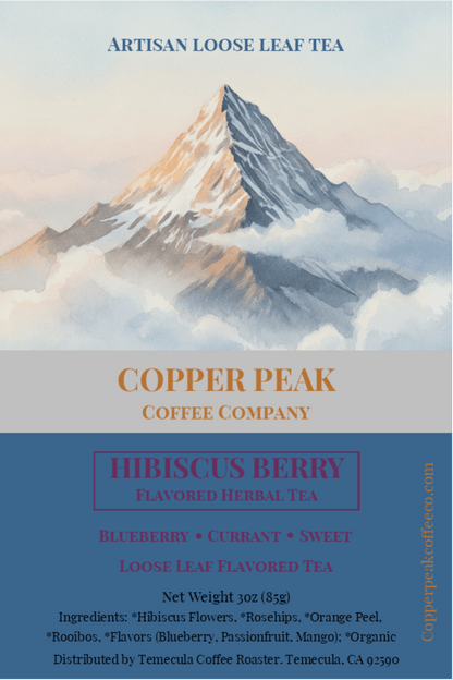 Hibiscus Berry - Flavored Herbal Tea - Copper Peak Coffee Company