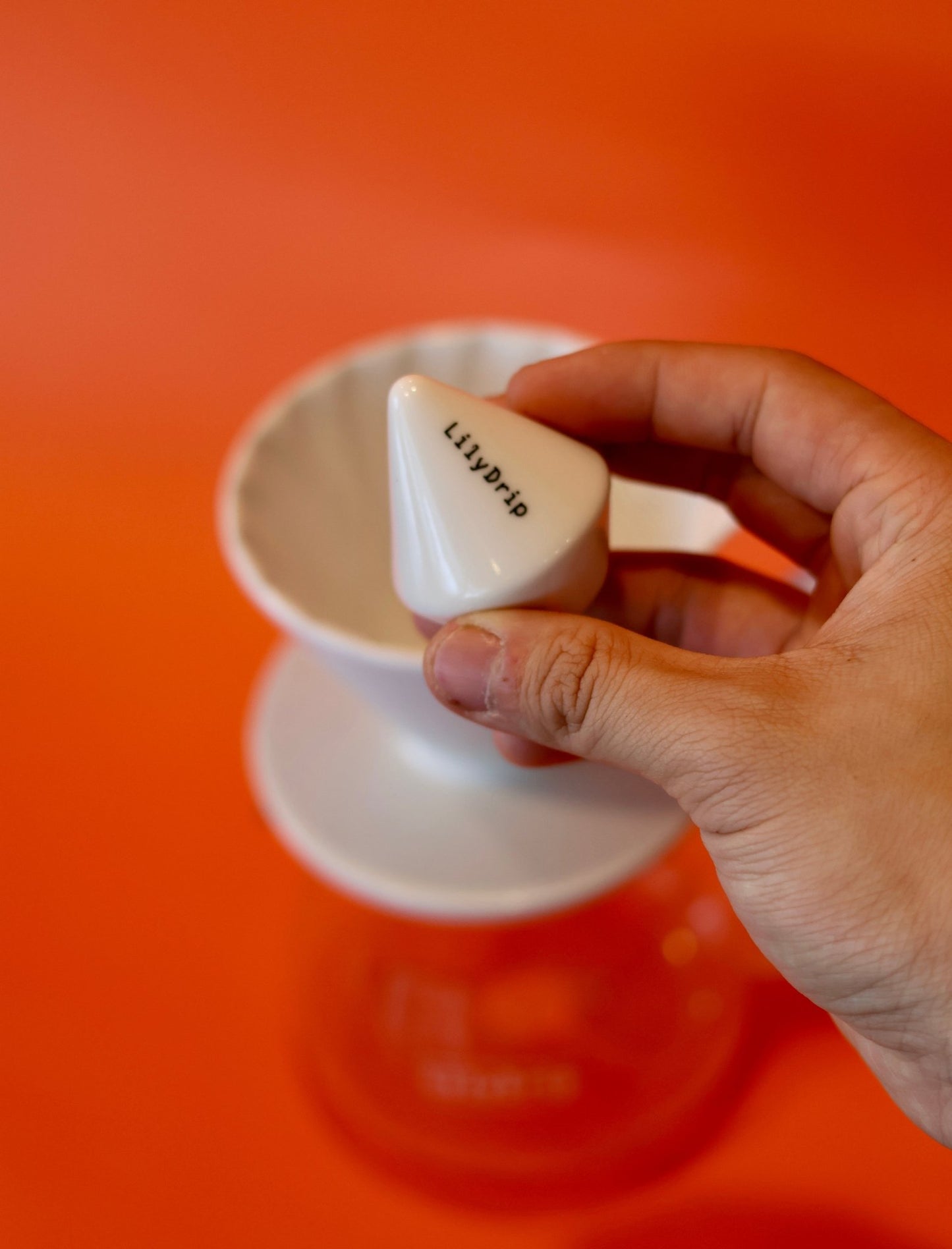 LilyDrip – Ceramic Pour - Over Specialty Coffee Accessory, Fits Pour - Over Cone Drippers - Copper Peak Coffee Company