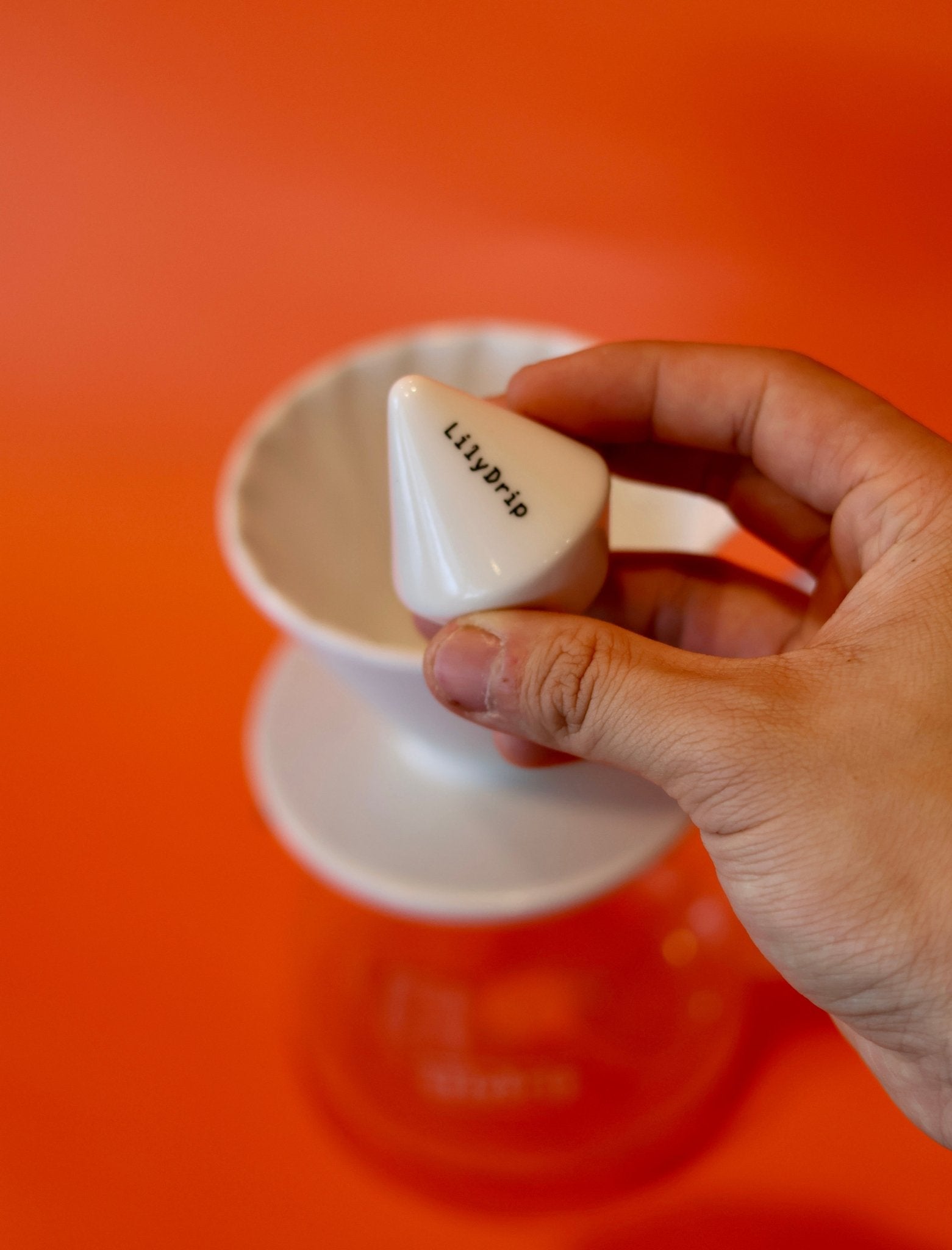 LilyDrip – Ceramic Pour - Over Specialty Coffee Accessory, Fits Pour - Over Cone Drippers - Copper Peak Coffee Company