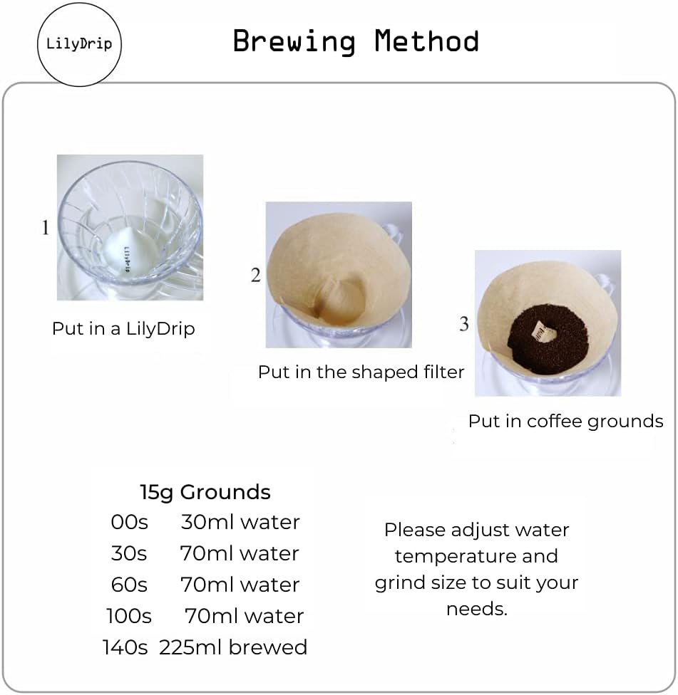 LilyDrip – Ceramic Pour - Over Specialty Coffee Accessory, Fits Pour - Over Cone Drippers - Copper Peak Coffee Company