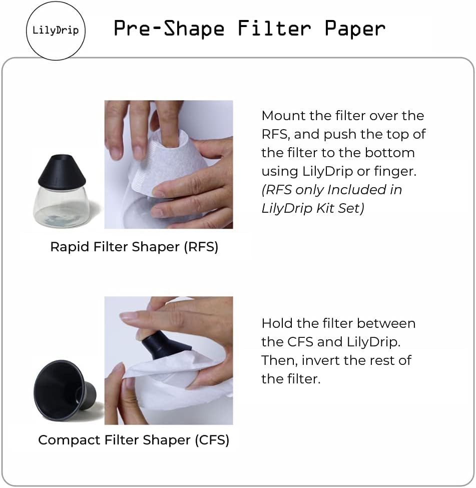 LilyDrip – Ceramic Pour - Over Specialty Coffee Accessory, Fits Pour - Over Cone Drippers - Copper Peak Coffee Company