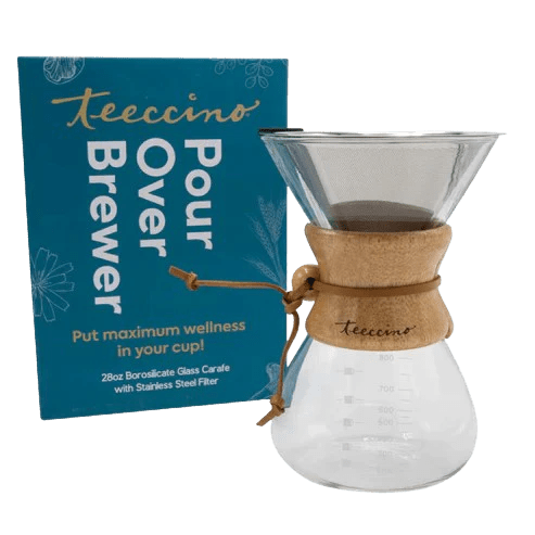 Glass Pour Over Coffee Brewer - Copper Peak Coffee Company